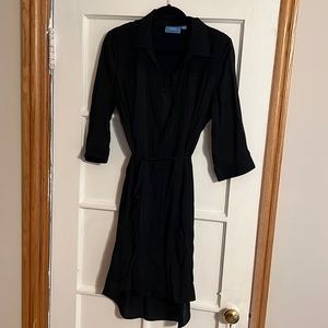 Simply Vera Wang Womens Smocked Lightweight Shirt Dress